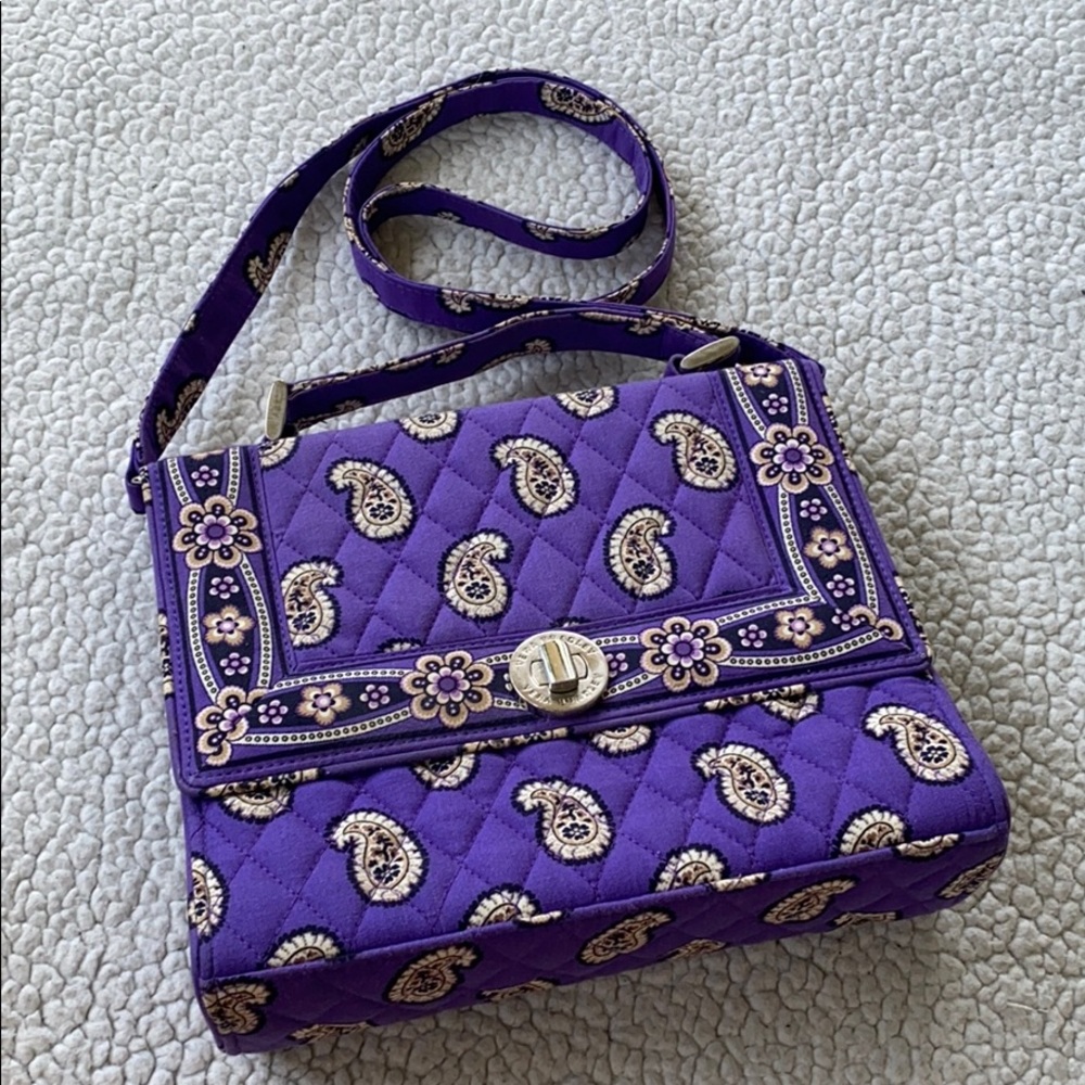 Vera Bradley Simply Violet Purple Paisley Handbag